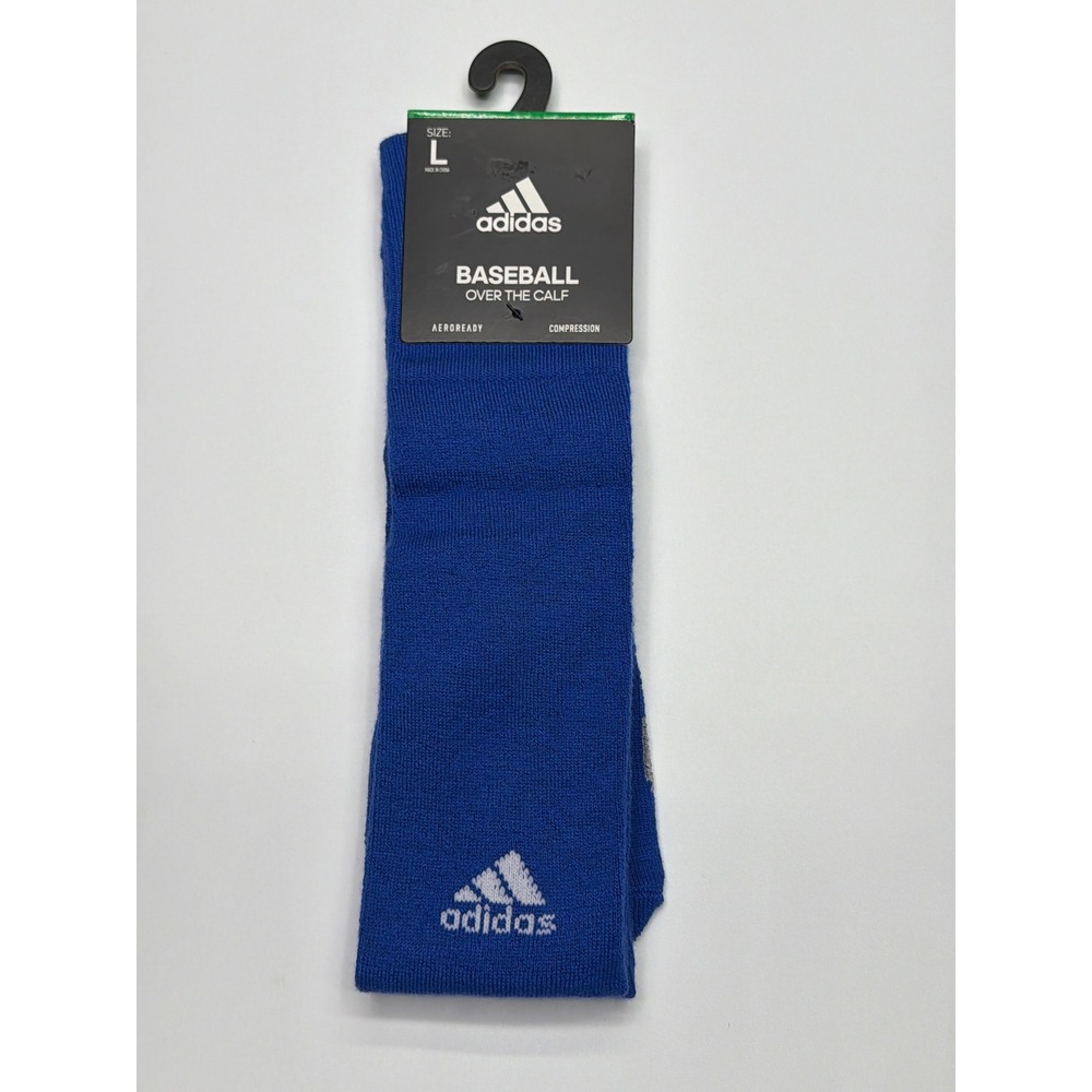 Adidas Baseball Over the Calf Socks Royal Blue Aeroready Compression Men's Large